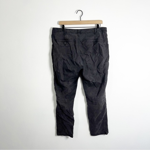 Anthropologie Gray Chino Button Hem Ankle Pants Size 31 Tencel Utility - Picture 4 of 7
